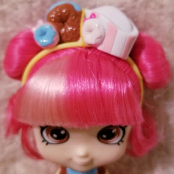 2015 Shopkins Doll Shoppies Donatina Donuts Princess 5.5” Moose S1 Pink Hair - Picture 6 of 14